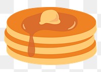 Pancake png sticker food illustration, transparent background. Free public domain CC0 image.