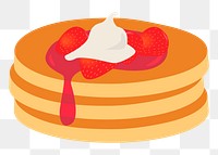 Pancake png sticker food illustration, transparent background. Free public domain CC0 image.