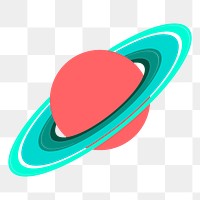 Saturn cartoon png sticker celestial illustration, transparent background. Free public domain CC0 image.