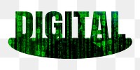 Digital png word sticker, technology  on transparent background