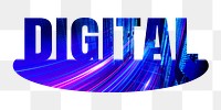 Digital  png word sticker on transparent background 