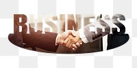 Business png word sticker on transparent background 