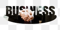 Business png word sticker on transparent background 