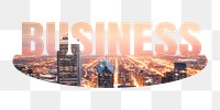 Business png word sticker on transparent background 