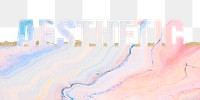 Aesthetic word png border sticker, pastel design on torn paper, transparent background