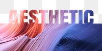 Aesthetic word png border sticker, Antelope Canyon, transparent background