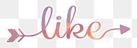 Like png word sticker, aesthetic sunset color calligraphy text in transparent background