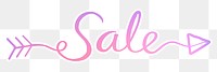 Sale png word sticker, pink calligraphy text in transparent background