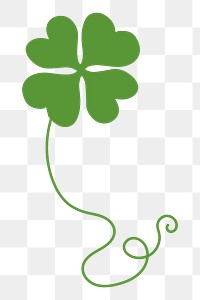 Shamrock clover png, Saint Patrick's day digital sticker in transparent background