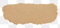 PNG blank torn paper, beige collage element in transparent background