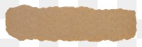 PNG torn paper, beige collage element in transparent background