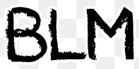 BLM png word sticker typography, transparent background