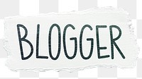 Blogger png word sticker typography, transparent background