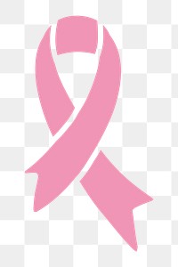 Cancer ribbon png sticker, black design, transparent background