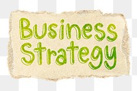 Business strategy png word sticker typography, transparent background