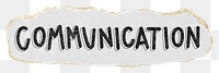 Communication png word sticker typography, transparent background