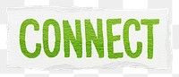 Connect png word sticker typography, transparent background