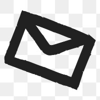 Letter png sticker, black design, transparent background