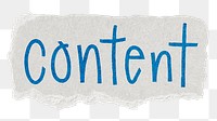 Content png word sticker typography, transparent background