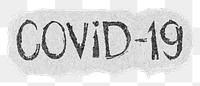 Covid-19 png word sticker typography, transparent background