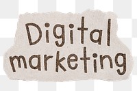Digital marketing png word sticker typography, transparent background