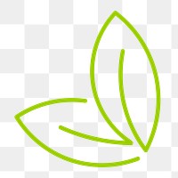 Eco icon png sticker, green leaf design, transparent background