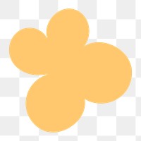 Yellow flower png sticker, cute shape, transparent background