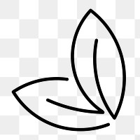 Leaf icon png sticker, environment design, transparent background