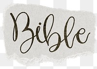 Bible png word sticker typography, transparent background