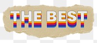 The best png ripped paper word sticker typography, transparent background