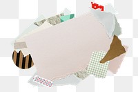 Aesthetic paper png frame collage art on transparent background