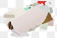 Aesthetic paper png frame collage art on transparent background