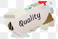 Quality png word sticker, aesthetic paper collage typography, transparent background