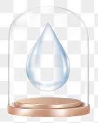 Water drop png glass dome sticker, environment concept art, transparent background