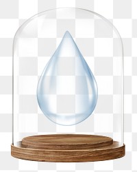 Water drop png glass dome sticker, environment concept art, transparent background