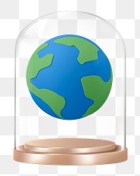 Globe surface png glass dome sticker, environment concept art, transparent background