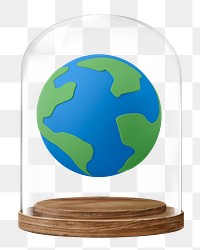 Globe surface png glass dome sticker, environment concept art, transparent background