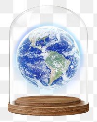 Globe surface png glass dome sticker, environment concept art, transparent background