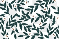 Aesthetic flower png pattern, botanical doodle, transparent background