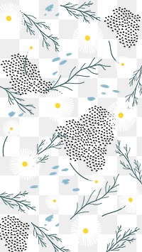 Daisy pattern png transparent background