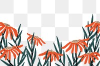 Aesthetic daisy png, transparent background border