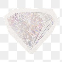 Sparkling diamond png sticker, cut out paper design, transparent background