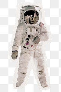 Astronaut png sticker, cut out paper design, transparent background