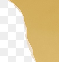 Yellow png border, torn paper design, transparent background