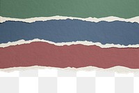 Colorful shades png border, torn paper design, transparent background