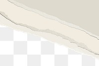 Cream tone png border, torn paper design, transparent background