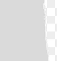 Gray png border, torn paper design, transparent background