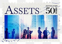 Assets png post stamp sticker, business stationery, transparent background