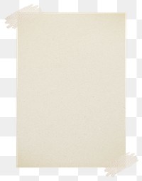 Beige note png journal sticker, tape, transparent background