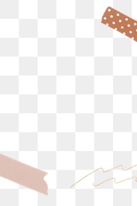 Cute png border, washi tape design, transparent background